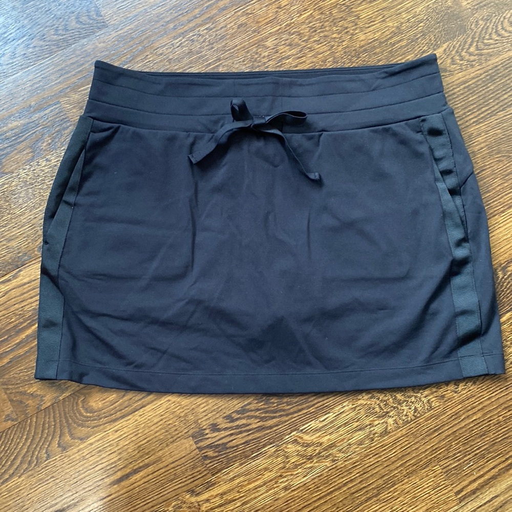 Athleta Black Skort with Ribbon Accent - Size Large